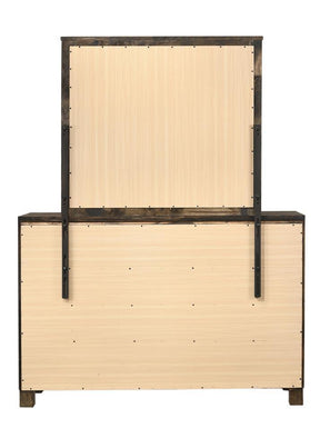 Woodmont Rectangle Dresser Mirror Rustic Golden Brown - Mirror - Half Price Furniture
