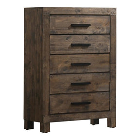 Woodmont 5-drawer Chest Rustic Golden Brown Half Price Furniture