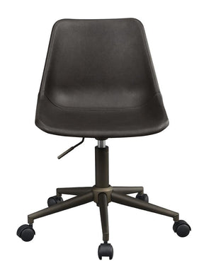 Carnell Adjustable Height Office Chair with Casters Brown and Rustic Taupe - Half Price Furniture