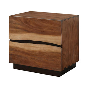 Winslow 2-drawer Nightstand Smokey Walnut and Coffee Bean - Nightstand - Half Price Furniture