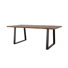 Ditman Live Edge Dining Table Grey Sheesham and Black - Dining Table - Half Price Furniture