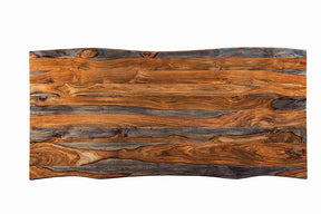 Ditman Live Edge Dining Table Grey Sheesham and Black - Dining Table - Half Price Furniture