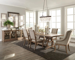 Brockway Trestle Dining Table Barley Brown - Dining Table - Half Price Furniture