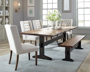 Bexley Trestle Bench Natural Honey and Espresso - Bench - Half Price Furniture