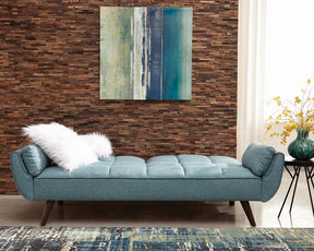 Caufield Biscuit-tufted Sofa Bed Turquoise Blue - Sleeper - Half Price Furniture