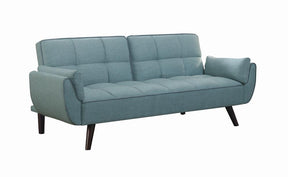 Caufield Biscuit-tufted Sofa Bed Turquoise Blue - Half Price Furniture