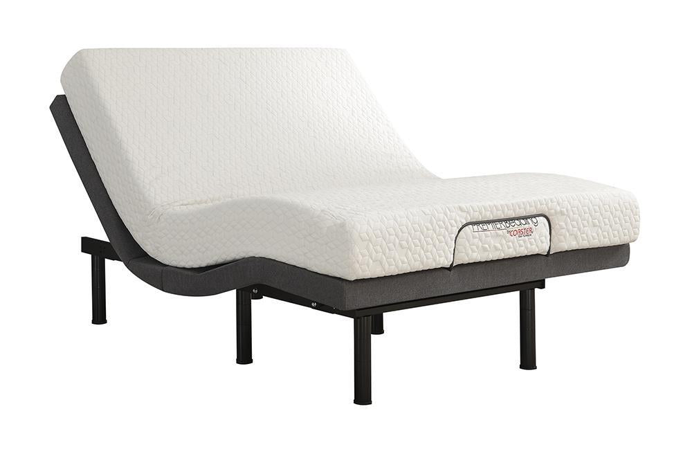 Negan Twin XL Adjustable Bed Base Grey and Black - Half Price Furniture