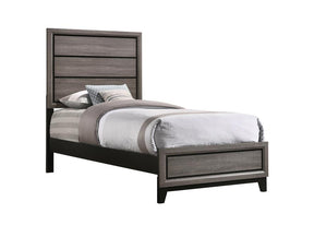 Watson Twin Panel Bed Grey Oak - Bed - Half Price Furniture