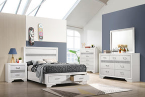 Miranda Full Storage Bed White - Bed - Half Price Furniture