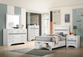 Miranda Twin Storage Bed White - Bed - Half Price Furniture