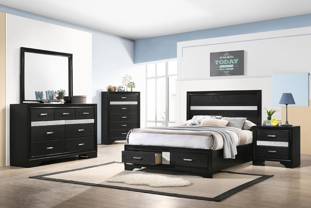 Miranda Full Storage Bed Black  Half Price Furniture