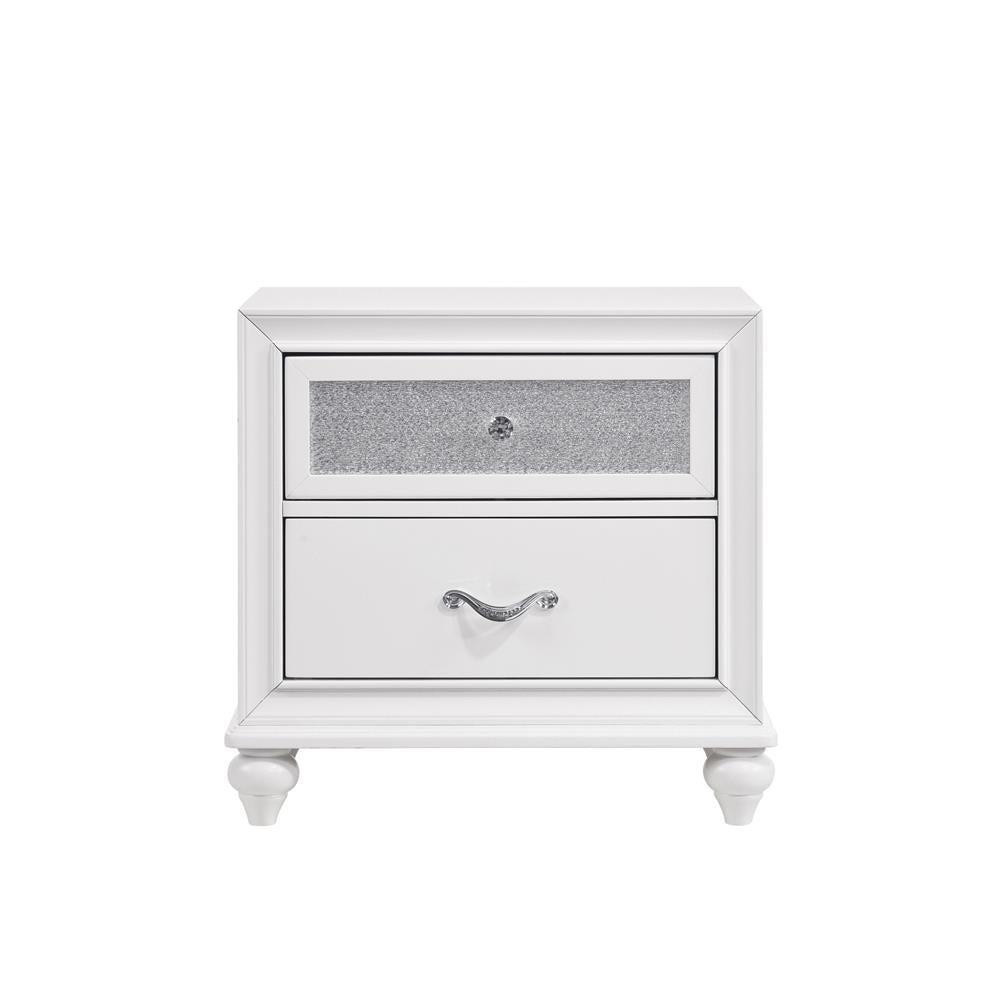 Barzini 2-drawer Nightstand White - Half Price Furniture