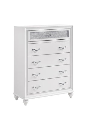 Barzini 5-drawer Chest White - Chest - Half Price Furniture