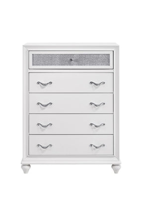 Barzini 5-drawer Chest White Barzini 5-drawer Chest White Half Price Furniture