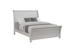 Stillwood Eastern King Sleigh Panel Bed Vintage Linen Half Price Furniture