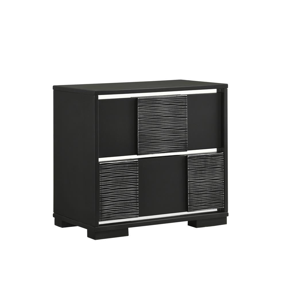 Blacktoft 2-drawer Nightstand Black Half Price Furniture
