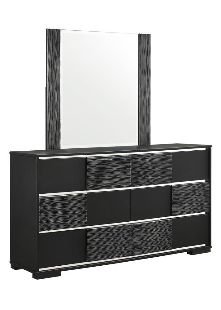 Blacktoft Rectangle Dresser Mirror Black - Half Price Furniture