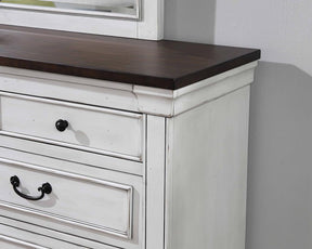 Hillcrest 9-drawer Dresser Dark Rum and White Half Price Furniture