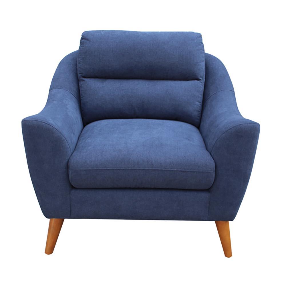 Gano Sloped Arm Upholstered Chair Navy Blue - Half Price Furniture
