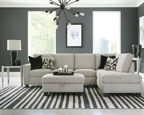 Whitson Upholstered Storage Ottoman Stone - Ottoman - Half Price Furniture