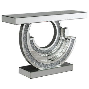 Imogen Multi-dimensional Console Table Silver Half Price Furniture