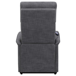 Herrera Power Lift Recliner with Wired Remote Charcoal Half Price Furniture