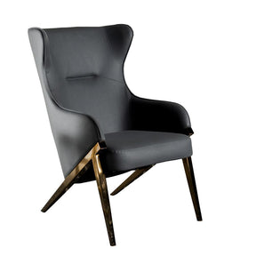Walker Upholstered Accent Chair Slate and Bronze Half Price Furniture
