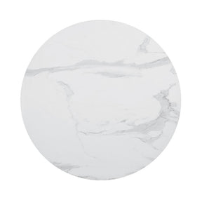 Arkell 30-inch Round Pedestal Dining Table White - Dining Table - Half Price Furniture