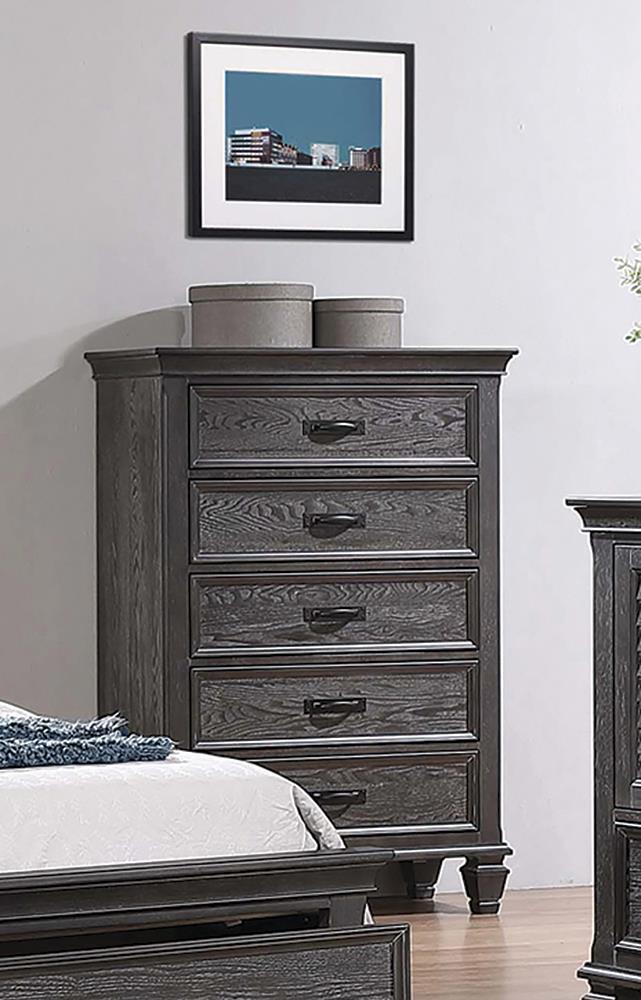 Franco 5-drawer Chest Weathered Sage - Half Price Furniture