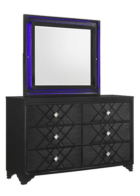 Penelope Rectangular Dresser Mirror Black - Mirror - Half Price Furniture
