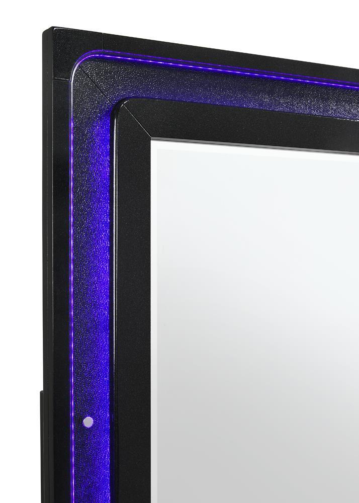 Penelope Rectangular Dresser Mirror Black - Mirror - Half Price Furniture