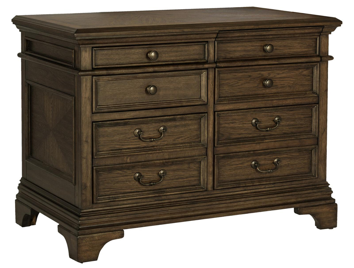 Hartshill 5-drawer File Cabinet Burnished Oak - File Cabinet - Half Price Furniture