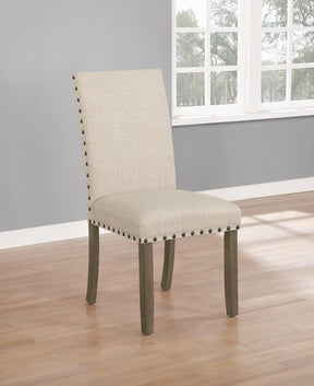 Ralland Upholstered Side Chairs Beige and Rustic Brown (Set of 2) - Dining Chair - Half Price Furniture