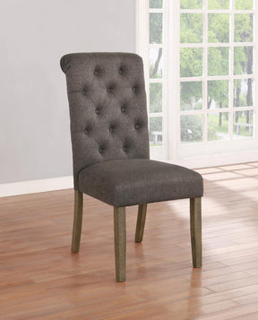 Balboa Tufted Back Side Chairs Rustic Brown and Grey (Set of 2) - Dining Chair - Half Price Furniture