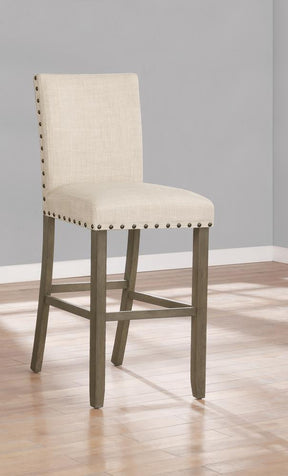 Ralland Upholstered Bar Stools with Nailhead Trim Beige (Set of 2) - Barstool - Half Price Furniture