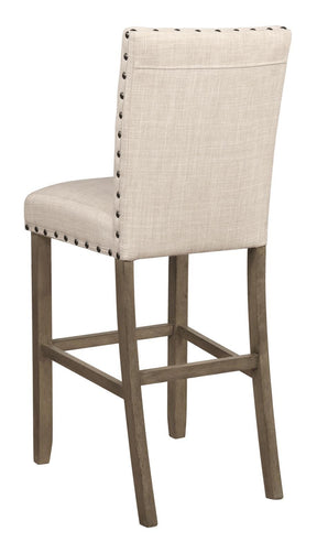 Ralland Upholstered Bar Stools with Nailhead Trim Beige (Set of 2) - Barstool - Half Price Furniture