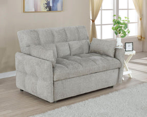 Cotswold Tufted Cushion Sleeper Sofa Bed Light Grey  Half Price Furniture