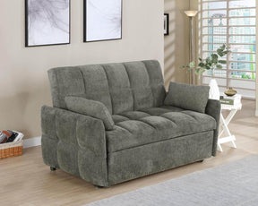 Cotswold Tufted Cushion Sleeper Sofa Bed Dark Grey Half Price Furniture