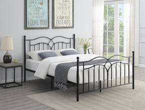 Klossen Queen Platform Bed Black Half Price Furniture