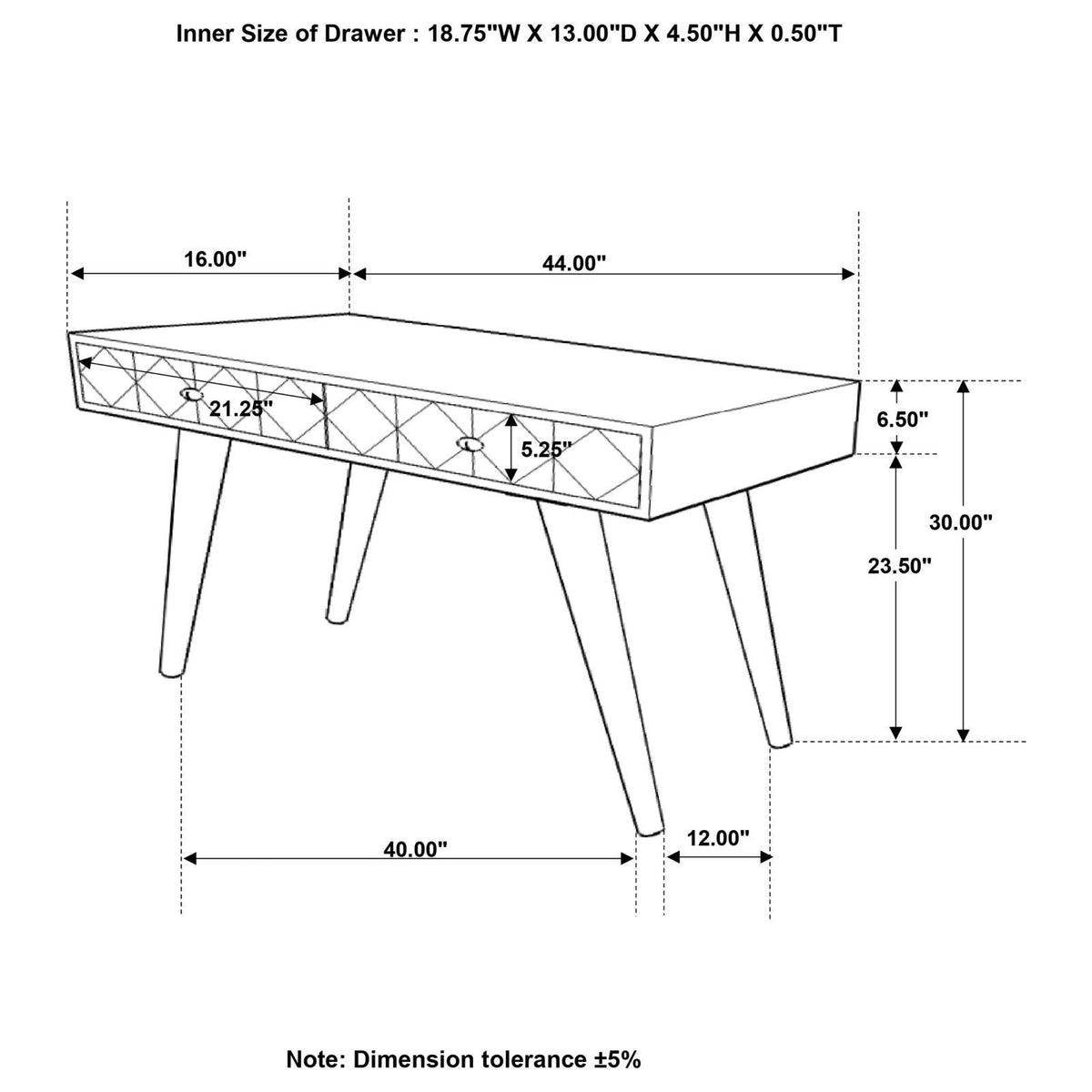 Alyssum Rectangular Storage Console Table Natural - Half Price Furniture