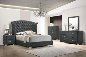 Melody 6-drawer Upholstered Dresser Grey - Dresser - Half Price Furniture