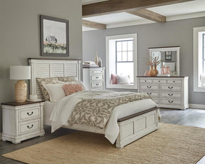 Hillcrest Rectangular Dresser Mirror Dark Rum and White - Mirror - Half Price Furniture