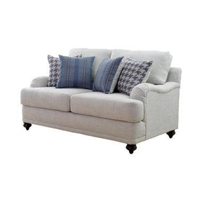 Glenn Recessed Arms Loveseat Light Grey - Loveseat - Half Price Furniture