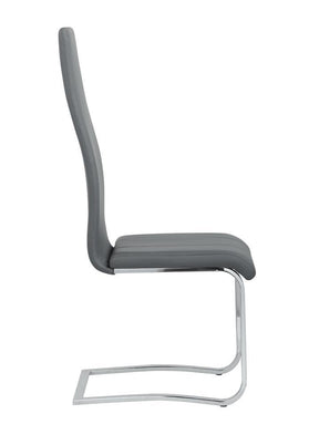 Montclair Upholstered High Back Side Chairs Grey and Chrome (Set of 4)  Half Price Furniture