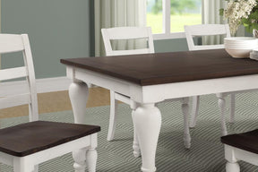 Madelyn Dining Table with Extension Leaf Dark Cocoa and Coastal White Madelyn Dining Table with Extension Leaf Dark Cocoa and Coastal White Half Price Furniture