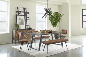 Misty Padded Side Chairs Camel and Black (Set of 2) - Dining Chair - Half Price Furniture