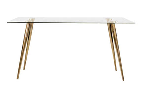 Gilman Rectangle Glass Top Dining Table - Dining Table - Half Price Furniture