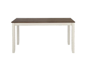 Fortress 7-piece Dining Set Chestnut and Vintage White - Dining Room Set - Half Price Furniture