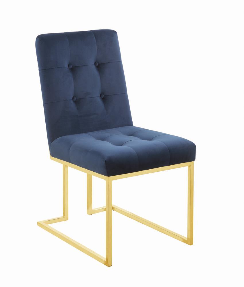 Mayette Side Chairs Dark Ink Blue (Set of 2) Mayette Side Chairs Dark Ink Blue (Set of 2) Half Price Furniture
