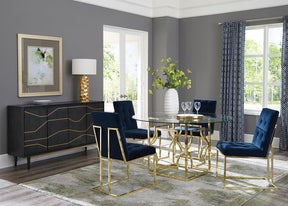 Mayette Side Chairs Dark Ink Blue (Set of 2) - Dining Chair - Half Price Furniture